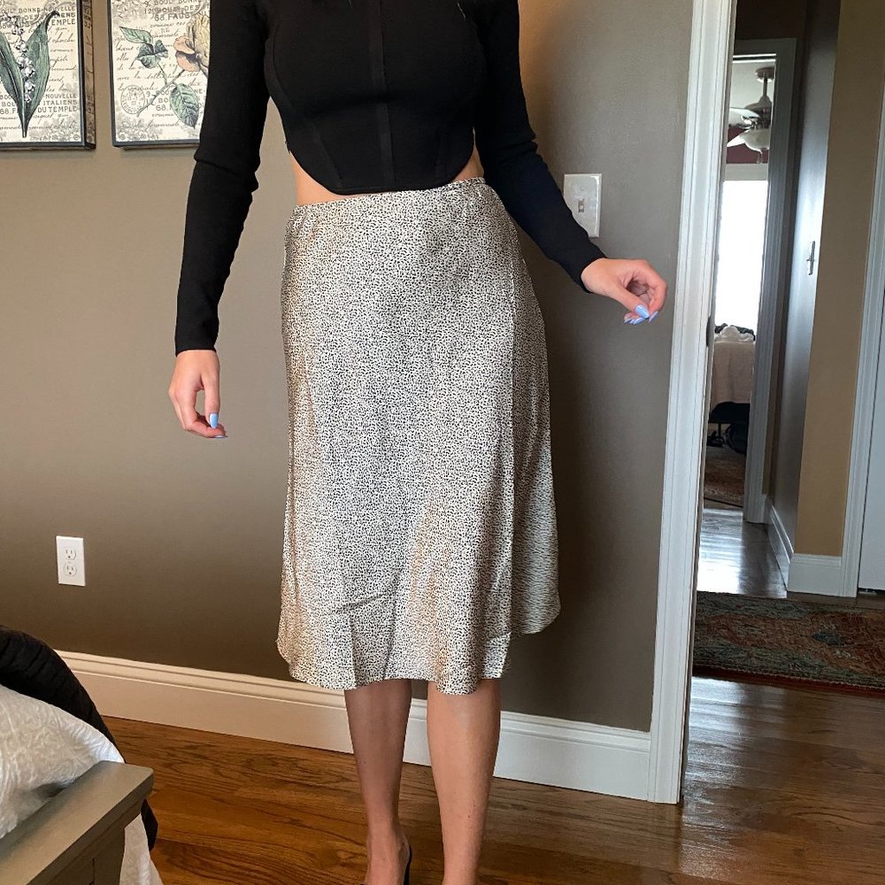 A-Line Flowy Midi Skirt